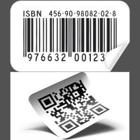 In decal QR, barcode